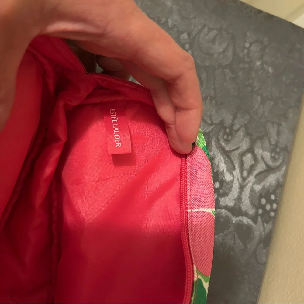 Lilly Pulitzer x Estée Lauder Floral Cosmetic Makeup Bag – Pink & Green Pouch